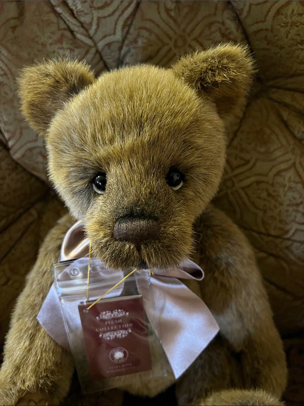 Charlie Bears Barlow CB252555 Fully Jointed With Satin Bow - Picture 2 of 11